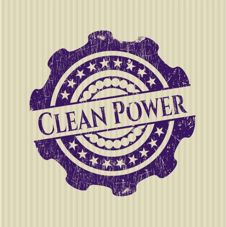 Clean Power rubber stamp