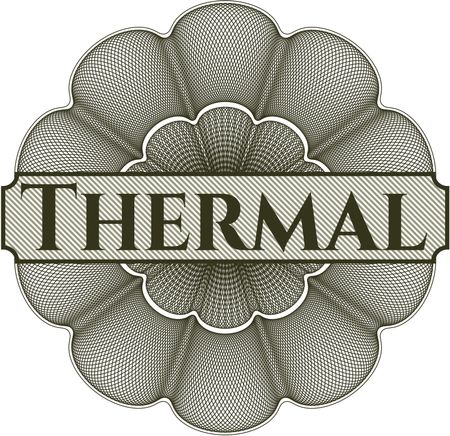 Thermal written inside abstract linear rosette