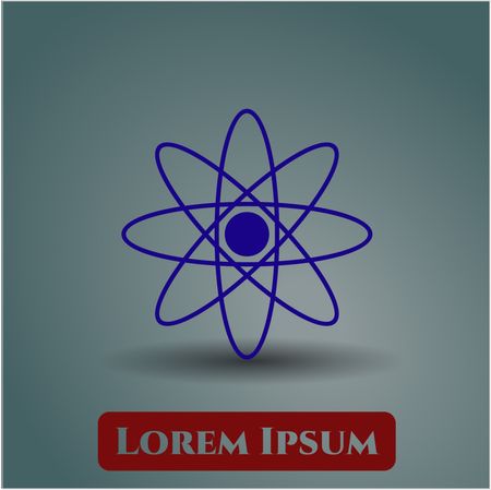 Atom vector icon or symbol