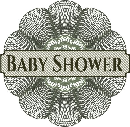 Baby Shower written inside abstract linear rosette
