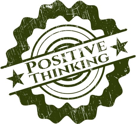 Positive Thinking grunge stamp