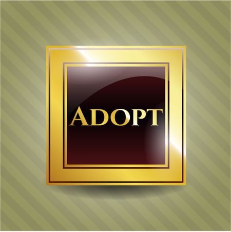 Adopt golden emblem or badge