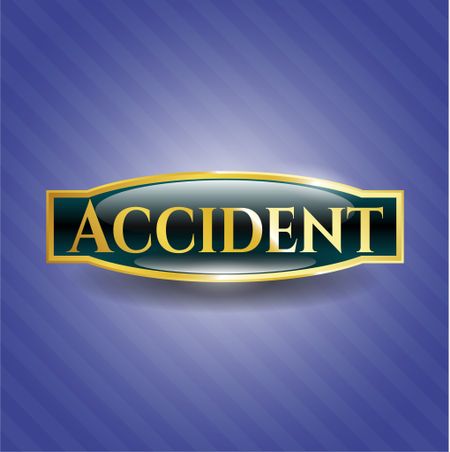 Accident gold shiny badge