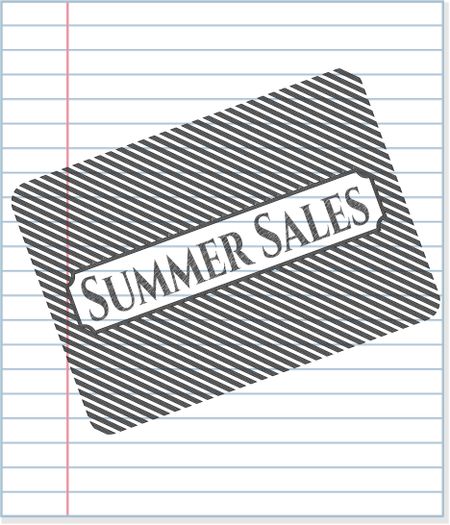 Summer Sales with pencil strokes