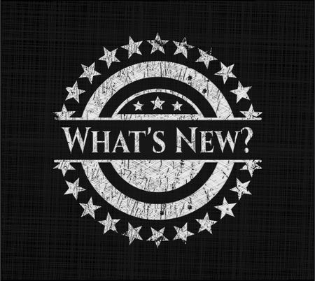 What's New? on chalkboard
