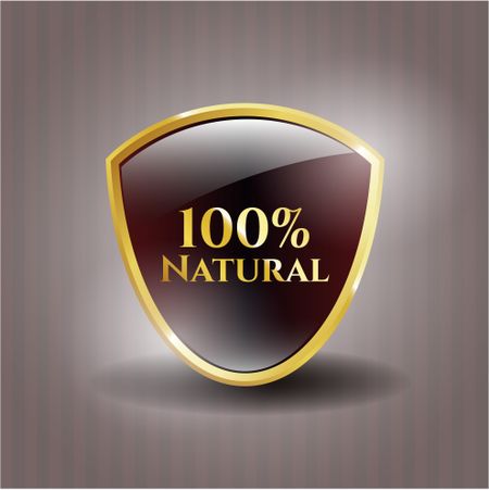 100% Natural gold shiny badge