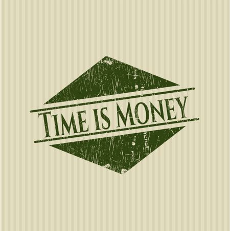 Time is Money grunge stamp