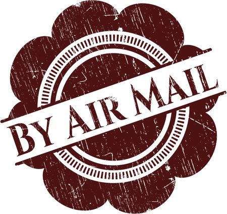 By Air Mail grunge stamp