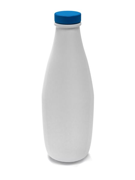Bottle of milk isolated over a white background