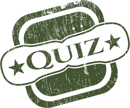 Quiz rubber grunge stamp