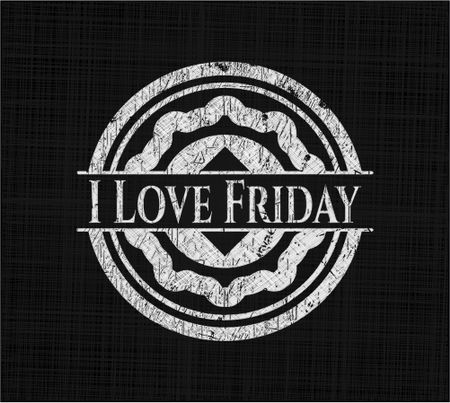 I Love Friday written on a blackboard