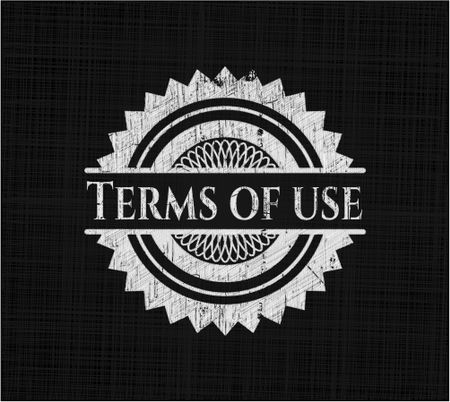 Terms of use chalkboard emblem