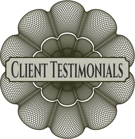 Client Testimonials abstract linear rosette