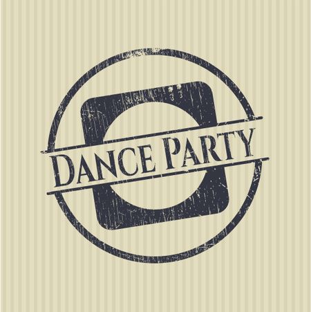 Dance Party rubber stamp