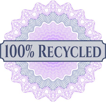 100% Recycled rosette