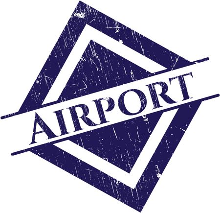 Airport rubber grunge texture stamp