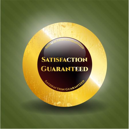 Satisfaction Guaranteed gold badge or emblem