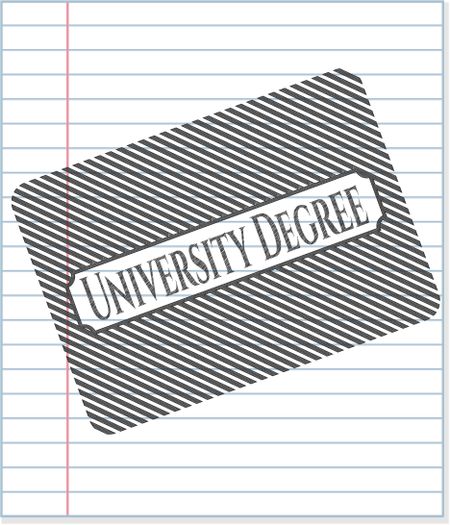 University Degree draw (pencil strokes)