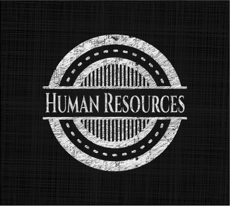 Human Resources on chalkboard