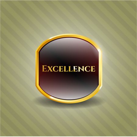 Excellence gold emblem or badge