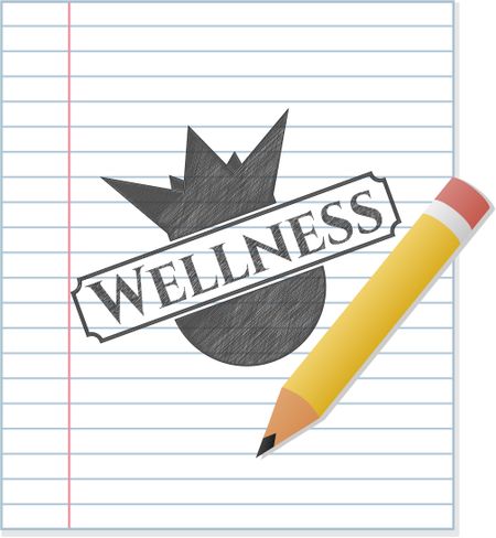 Wellness draw with pencil effect