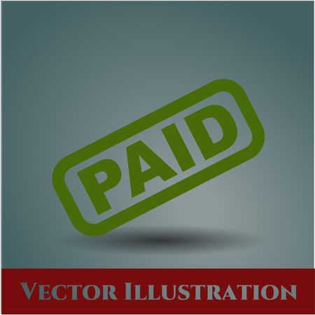 Paid icon vector illustration