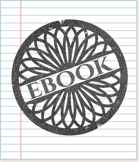 ebook emblem with pencil effect