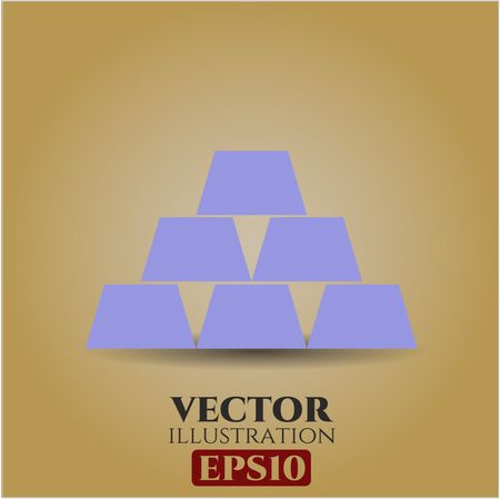 Gold Bullion icon vector illustration