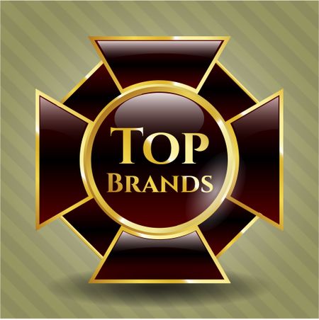 Top Brands gold shiny badge