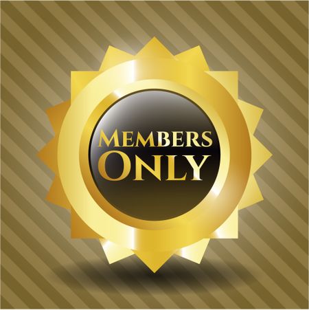 Members Only golden emblem