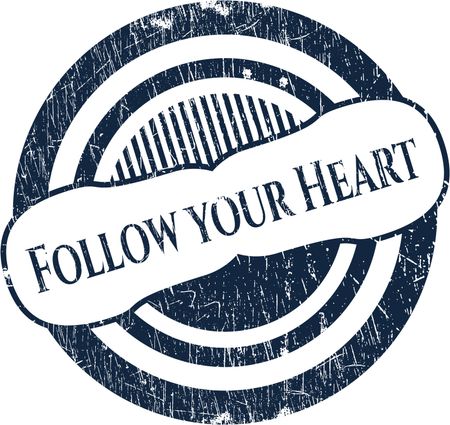 Follow your Heart with rubber seal texture