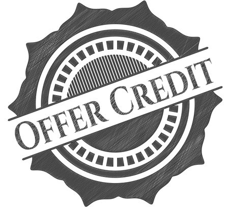 Offer Credit draw with pencil effect