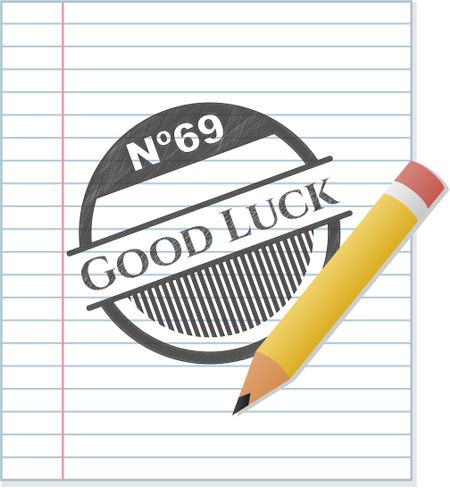 Good Luck draw with pencil effect