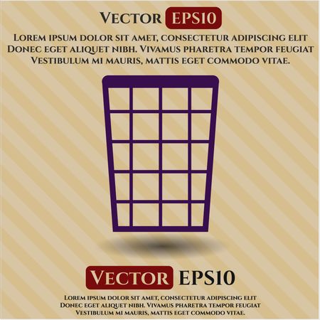 Wastepaper Basket vector symbol