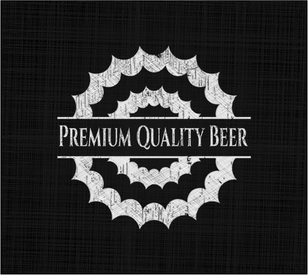 Premium Quality Beer chalkboard emblem written on a blackboard