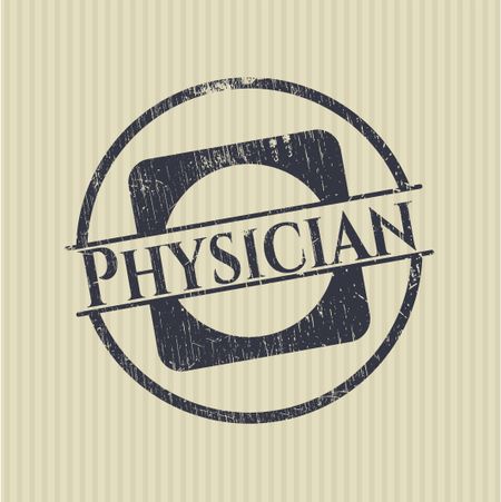 Physician rubber grunge stamp