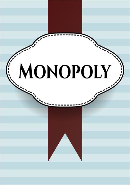 Monopoly retro style card or poster