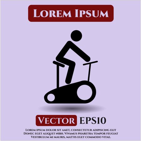 Stationary bike icon vector illustration