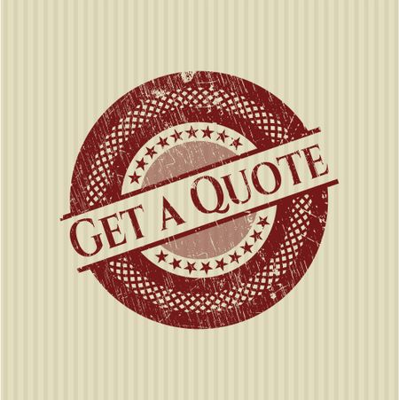 Get a Quote rubber seal with grunge texture