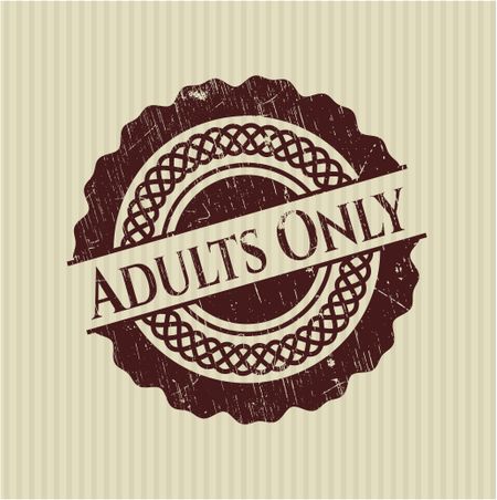 Adults Only grunge seal