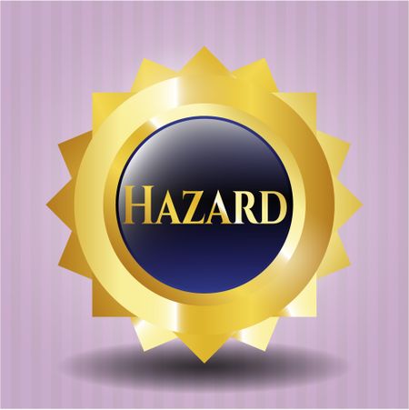 Hazard gold emblem or badge