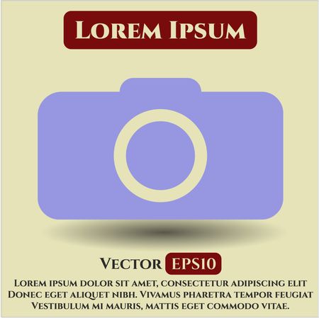 Photo camera icon vector illustration