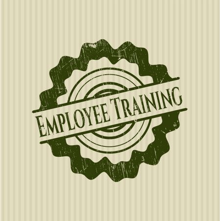 Employee Training rubber stamp with grunge texture