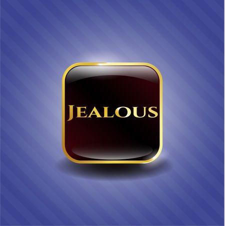 Jealous golden emblem or badge