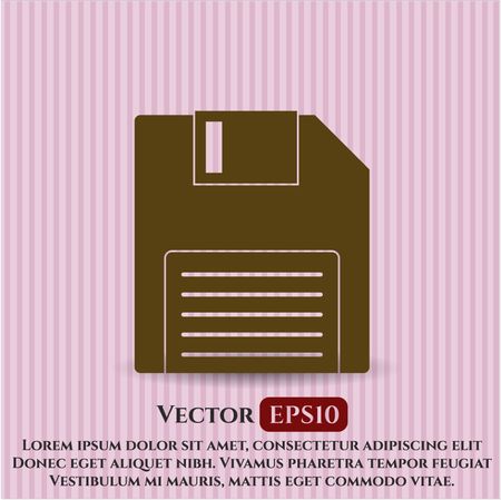 Diskette vector symbol