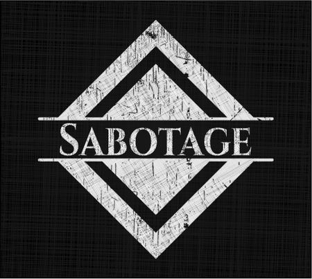 Sabotage chalkboard emblem