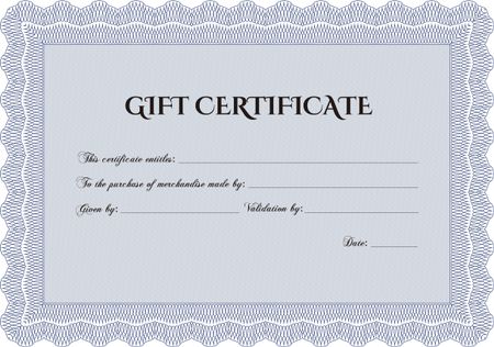 Retro Gift Certificate. Customizable, Easy to edit and change colors. With complex background. Good design. 