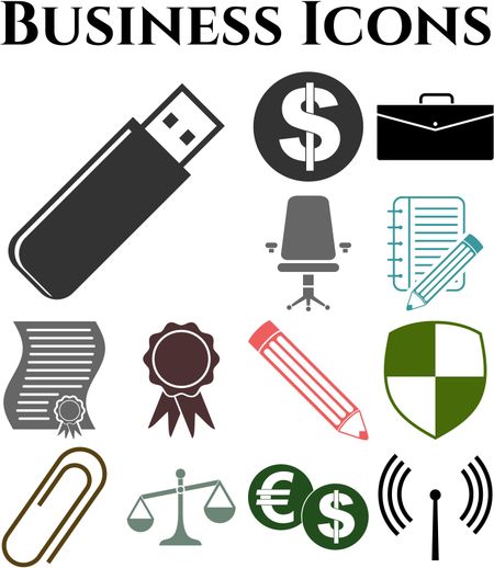 13 icon set. business Icons. Universal Modern Icons.