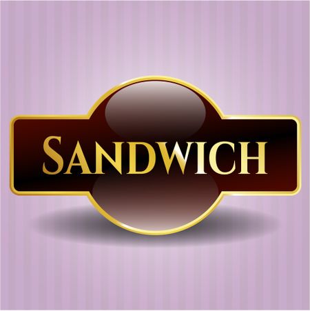Sandwich golden emblem or badge

