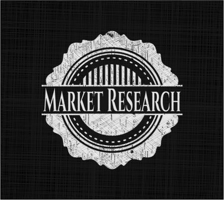 Market Research chalk emblem written on a blackboard